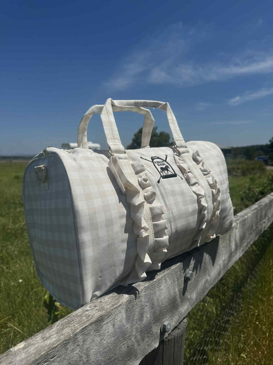 Rayn Duffle Bag - Cream and White